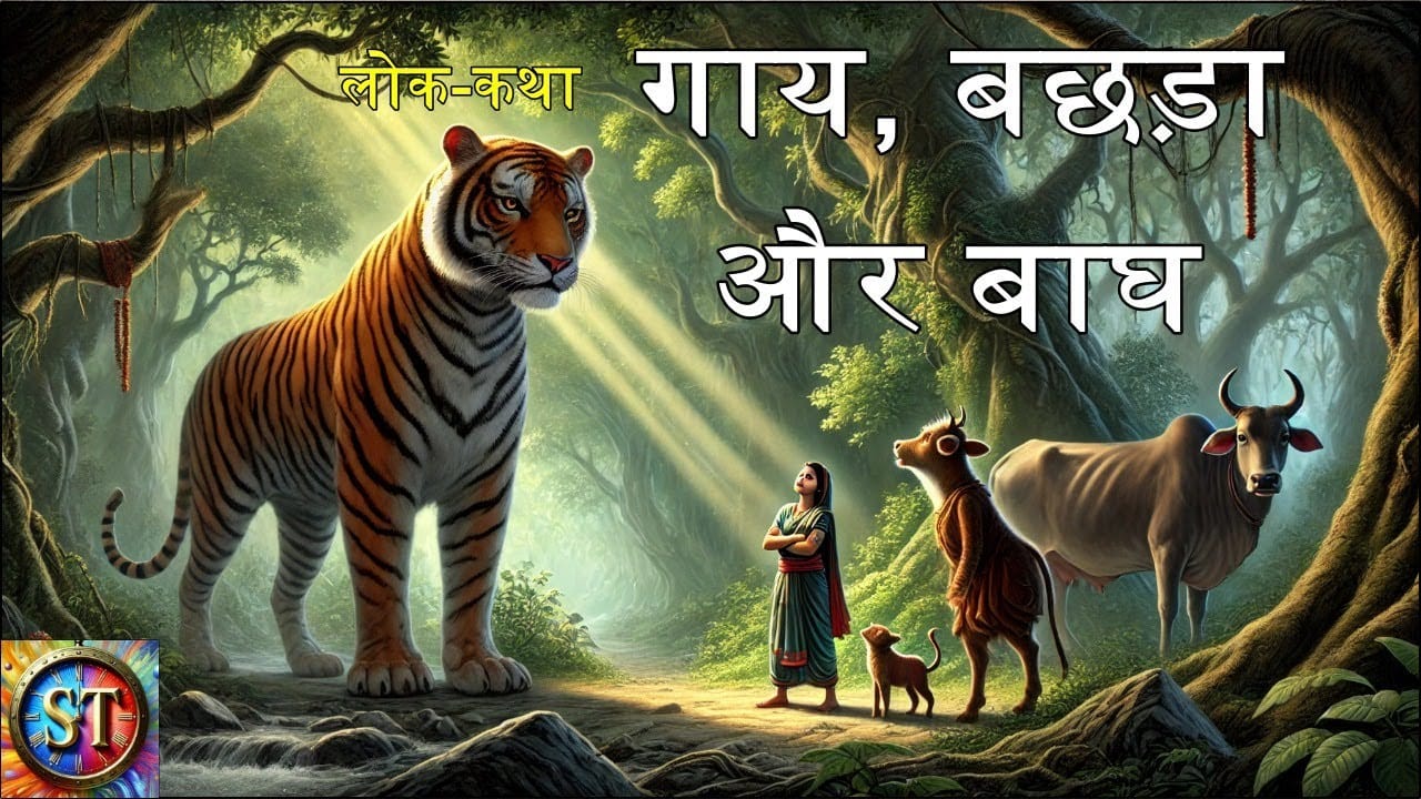 गाय, बछड़ा और बाघ हिन्दी लोक कथा