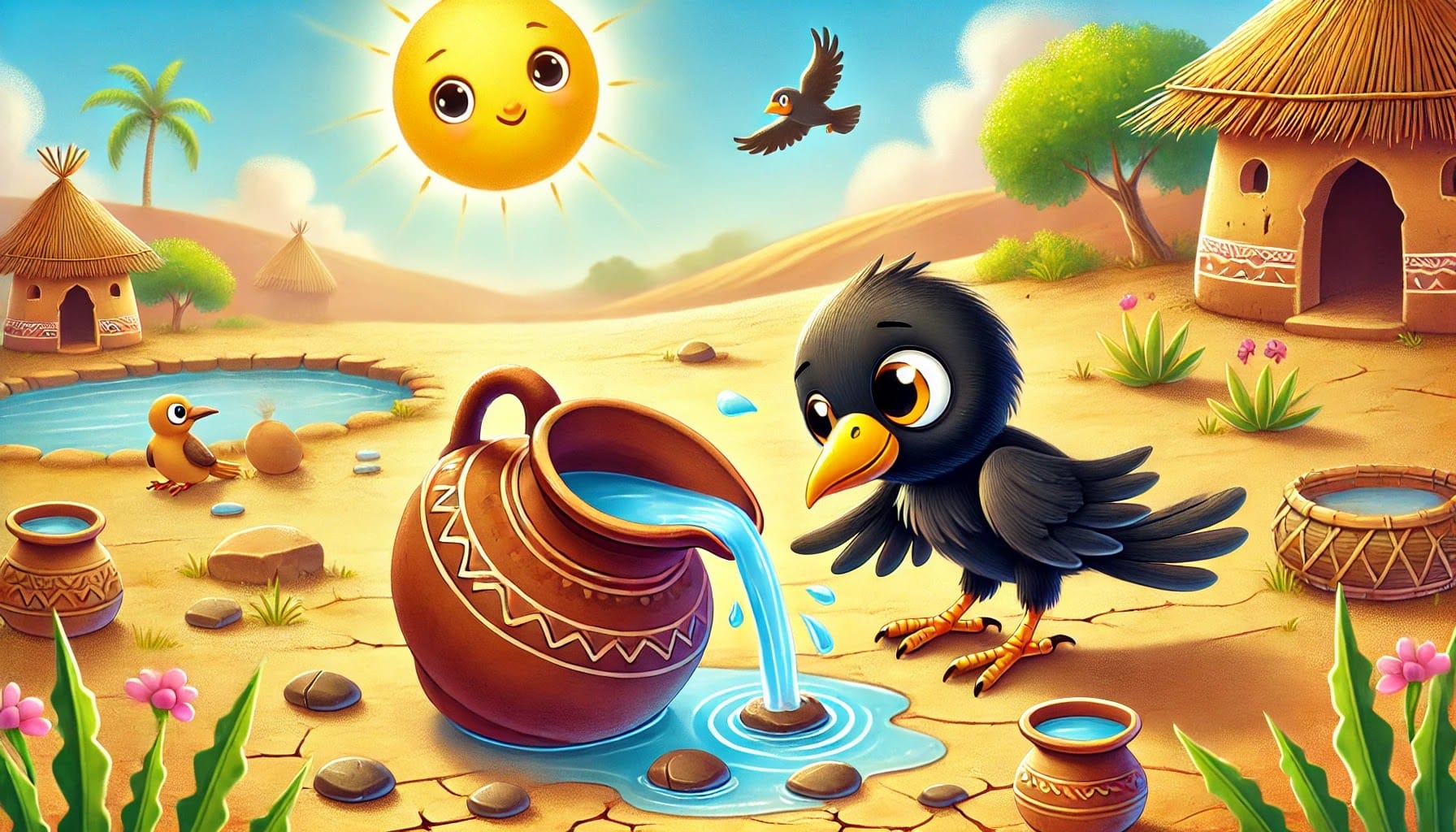 प्यासा कौआ ईसप की कहानी Pyasa Kaua Aesop's Fable Story in Hindi