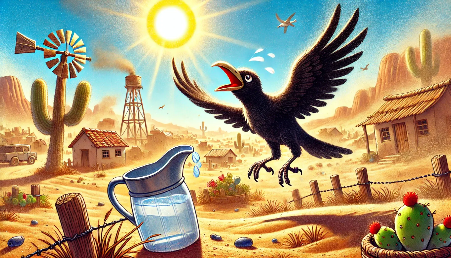 प्यासा कौआ ईसप की कहानी Pyasa Kaua Aesop's Fable Story in Hindi
