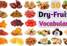 50+ Dry Fruits Names in English and Hindi- Dry Fruits Vocabulary (ड्राई फ्रूट्स के नाम अंग्रेजी और हिंदी में)