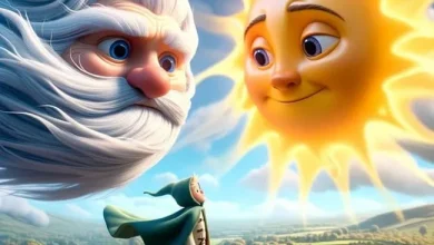 उत्तरी हवा और सूरज ईसप की कहानी