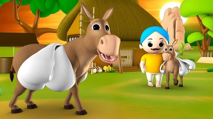 आलसी गधा ईसप की कहानी Aalsi Gadha Aesop's Fable Story in Hindi