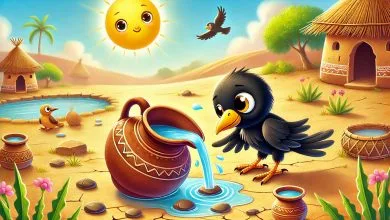 प्यासा कौआ ईसप की कहानी